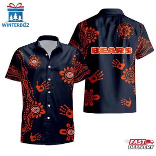NFL Chicago Bears Hands Pattern Hawaiian Shirt