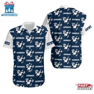 NFL Dallas Cowboys Mickey And Flowers Hawaiian Shirt