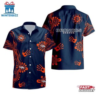 NFL Denver Broncos Hands Pattern Hawaiian Shirt