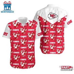 NFL Kansas City Chiefs Mickey And Flowers Hawaiian Shirt