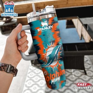 NFL Miami Dolphins Tumbler 40Oz With Handle For Sport Fans
