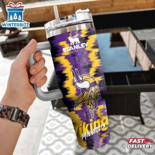 NFL Minnesota Vikings Tumbler 40Oz With Handle For Sport Fans