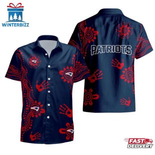 NFL New England Patriots Hands Pattern Hawaiian Shirt