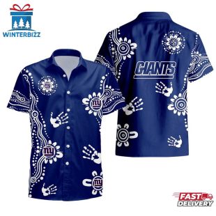 NFL New York Giants Hands Pattern Hawaiian Shirt