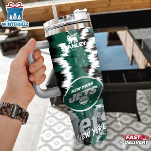 NFL New York Jets Tumbler 40Oz With Handle For Sport Fans