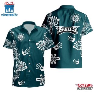 NFL Philadelphia Eagles Hands Pattern Hawaiian Shirt
