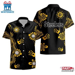 NFL Pittsburgh Steelers Hands Pattern Hawaiian Shirt