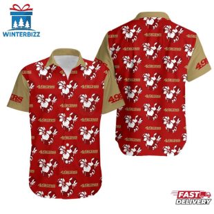 NFL San Francisco 49ers Mickey And Flowers Hawaiian Shirt
