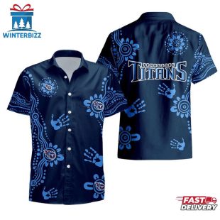 NFL Tennessee Titans Hands Pattern Hawaiian Shirt