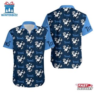 NFL Tennessee Titans Mickey And Flowers Hawaiian Shirt