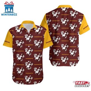 NFL Washington Football Team Mickey And Flowers Hawaiian Shirt