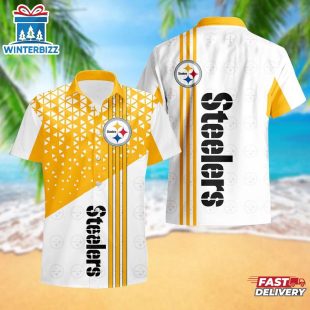 Pittsburgh Steelers Triangle Abstract Pattern Hawaii Shirt