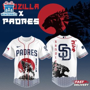 San Diego Padres MLB x Godzilla Baseball Jersey Shirt For Fans