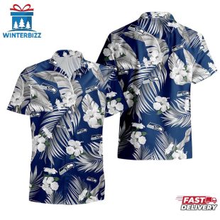 Seattle Seahawks Tropical Flowers Hawaiian Shirts For Fan