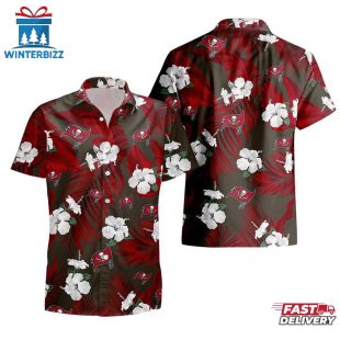 Tampa Bay Buccaneers Tropical Flowers Hawaiian Shirts For Fan
