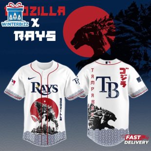 Tampa Bay Rays MLB x Godzilla Baseball Jersey Shirt For Fans