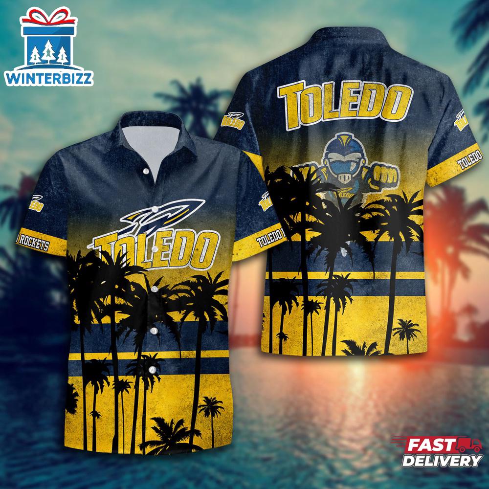 Toledo Rockets Summer Hawaiian Shirt For Fans Toledo Rockets Summer Hawaiian Shirt For Fans
