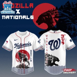 Washington Nationals MLB x Godzilla Baseball Jersey Shirt For Fans