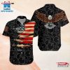 American Flag Bowling Black Hawaiian Shirt