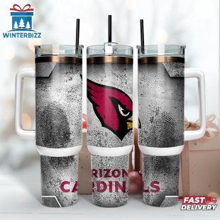 Arizona Cardinals NFL Fingerprint Effect Tumbler 40Oz With Handle