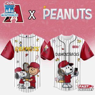 Arizona Diamondbacks MLB x Peanuts Baseball Jersey Shirt