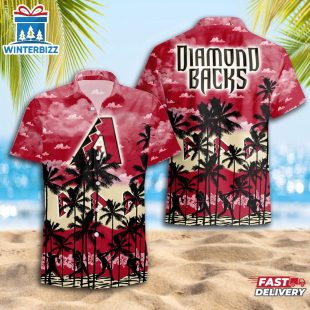 Arizona Diamondbacks Team Tree Pattern Hawaiian Shirt