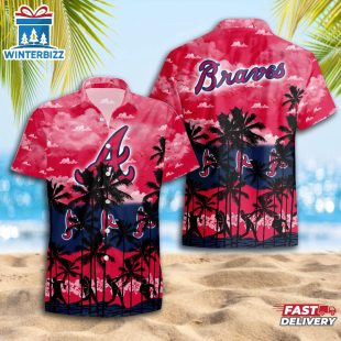 Atlanta Braves Team Tree Pattern Hawaiian Shirt