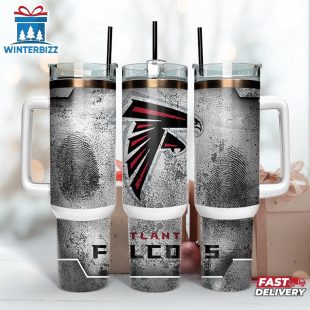 Atlanta Falcons NFL Fingerprint Effect Tumbler 40Oz With Handle