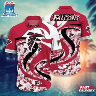 Atlanta Falcons Swirl Tropics Hawaiian Shirt