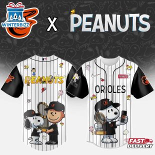 Baltimore Orioles MLB x Peanuts Baseball Jersey Shirt