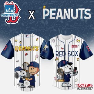 Boston Red Sox MLB x Peanuts Baseball Jersey Shirt