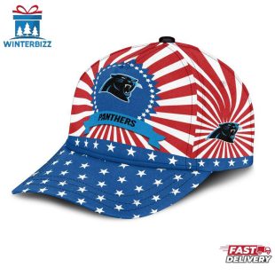 Carolina Panthers Sport US Flag Pattern Independence Day Classic Cap