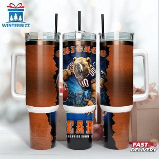 Chicago Bears NFL Mascot Tumbler 40Oz With Handle
