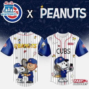 Chicago Cubs MLB x Peanuts Baseball Jersey Shirt