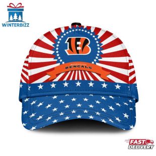 Cincinnati Bengals Sport US Flag Pattern Independence Day Classic Cap