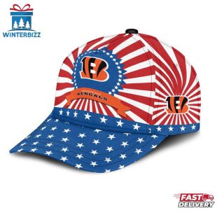 Cincinnati Bengals Sport US Flag Pattern Independence Day Classic Cap