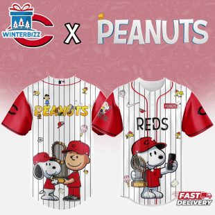Cincinnati Reds MLB x Peanuts Baseball Jersey Shirt