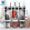 Cleveland Browns NFL Fingerprint Effect Tumbler 40Oz With Handle