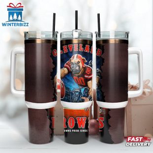 Cleveland Browns NFL Mascot Tumbler 40Oz With Handle