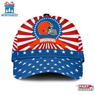 Cleveland Browns Sport US Flag Pattern Independence Day Classic Cap