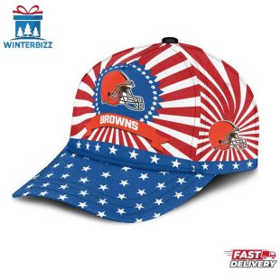 Cleveland Browns Sport US Flag Pattern Independence Day Classic Cap
