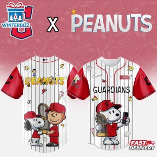 Cleveland Guardians MLB x Peanuts Baseball Jersey Shirt