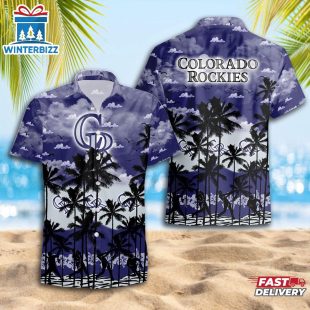 Colorado Rockies Team Tree Pattern Hawaiian Shirt