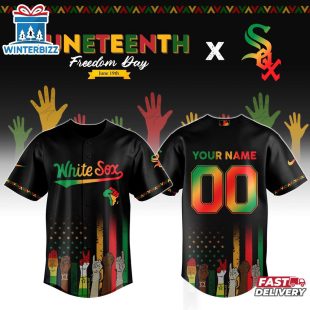 Custom Name And Number Chicago White Sox MLB x Juneteenth Baseball Jersey Shirt