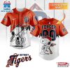 Custom Name And Number Detroit Tigers x Peanuts Baseball Jersey Shirt