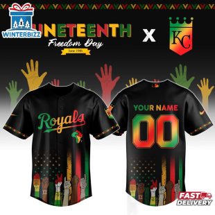 Custom Name And Number Kansas City Royals MLB x Juneteenth Baseball Jersey Shirt