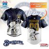 Custom Name And Number Milwaukee Brewers x Peanuts Baseball Jersey Shirt