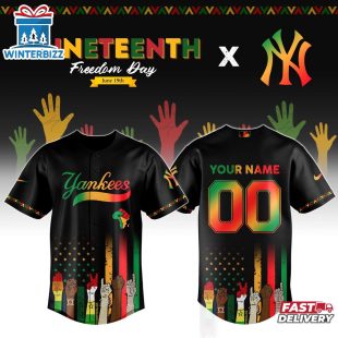 Custom Name And Number New York Yankees MLB x Juneteenth Baseball Jersey Shirt