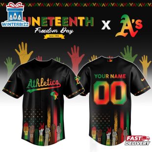Custom Name And Number Oakland Athletics MLB x Juneteenth Baseball Jersey Shirt