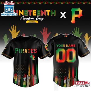 Custom Name And Number Pittsburgh Pirates MLB x Juneteenth Baseball Jersey Shirt